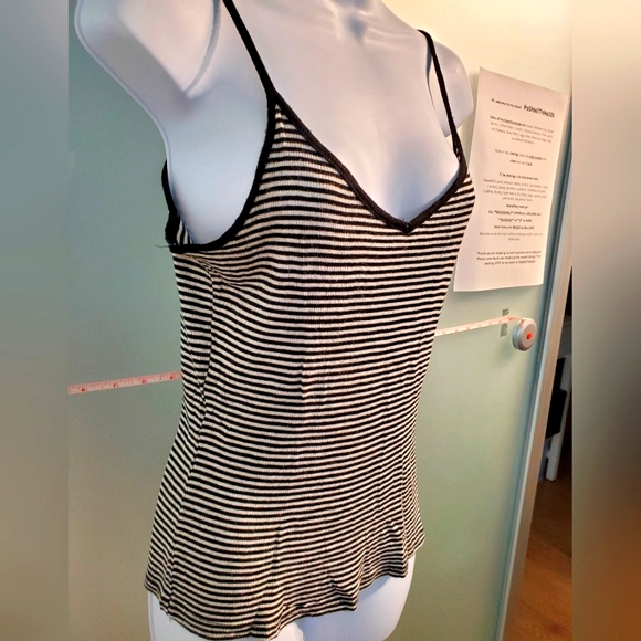 Source Unknown Tops - Small, Striped Tank Top, Stretchy, Thin Straps